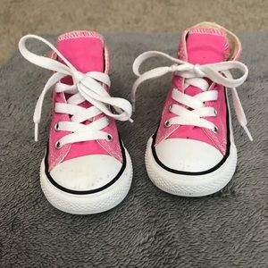 Toddler girl Converse high tops.
